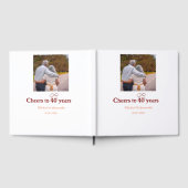 Marron Bogen jubelt zu 40-jähriger Hochzeit Gästebuch (Voll)