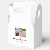 Marron Bogen jubelt zu 40-jähriger Hochzeit Geschenkschachtel (Geöffnet)