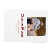 Marron Bogen jubelt zu 40-jähriger Hochzeit Magnet (Horizontal)