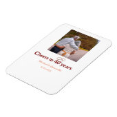 Marron Bogen jubelt zu 40-jähriger Hochzeit Magnet (Linke Seite)