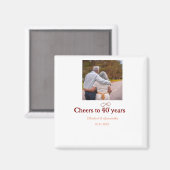 Marron Bogen jubelt zu 40-jähriger Hochzeit Magnet (Vorderseite/Rückseite)