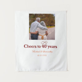 Marron Bogen jubelt zu 40-jähriger Hochzeit Wandteppich