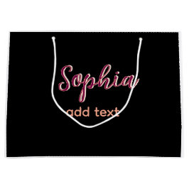 Marron hinzufügen Namen Mädchen Boss Text schwarz  Große Geschenktüte