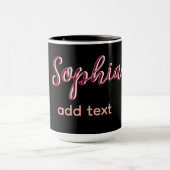 Marron hinzufügen Namen Mädchen Boss Text schwarz  Tasse (Zentrum)