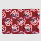 Marroter Löwenkopf-Design  Golfhandtuch (Horizontal)