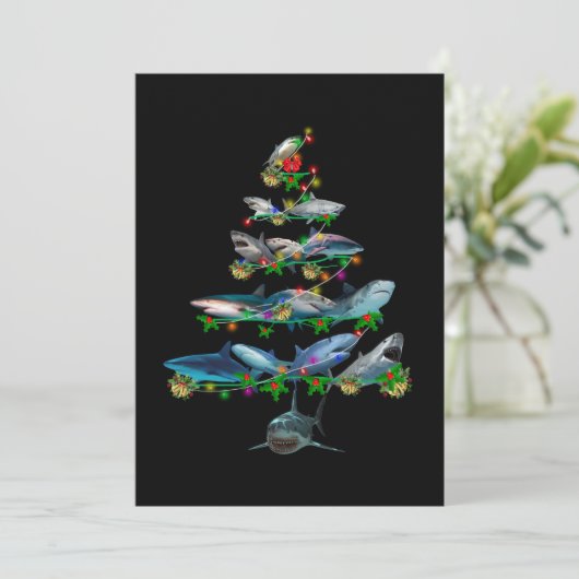 Marry Chrismas Hai Save The Date (Stehend Vorderseite)