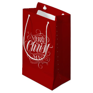 Marry CHRISTmas Chalkboard Kalligraphie Christlich Kleine Geschenktüte