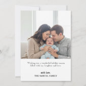 Marry Christmas Holiday Photo Card (Rückseite)