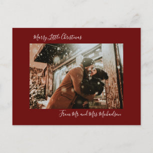 Marry Little Christmas Red Feiertagspostkarte