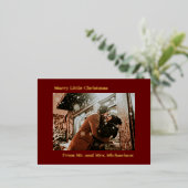 Marry Little Christmas Red Folien Feiertagspostkarte (Stehend vorne)