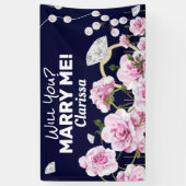 Marry Me Diamond Floral Banner (Vertikal)