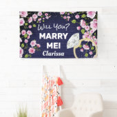 Marry Me Diamond Floral Banner (Insitu)
