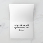 ***MARRY ME*** HOLT MEINE HAND/HERZ FÜR DEN FALL KARTE (Innenseite)