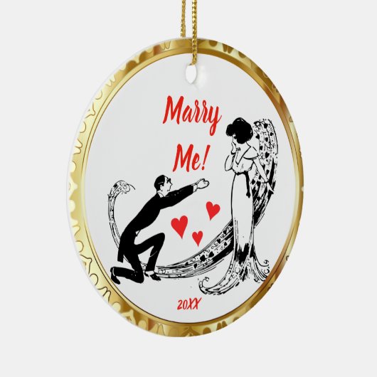 Marry Me Personalisiert Plate Keramik Ornament (Rechts)