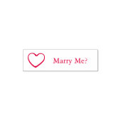 Marry Me Question Mark mit Herz Permastempel (Design)