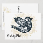 Marry Me Vorschlag Valentinstag Feiertagskarte (Vorne/Hinten)