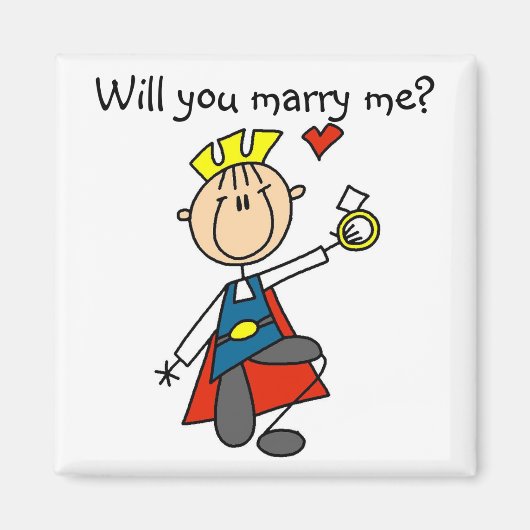 Marry Me Wedding Vorschlag Tshirts und Geschenke Magnet (Vorne)