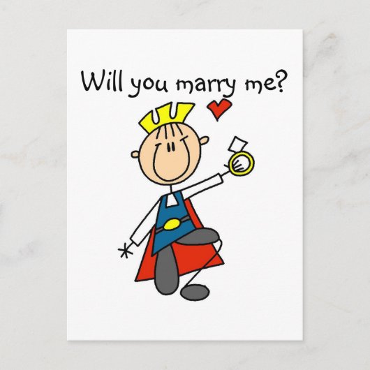 Marry Me Wedding Vorschlag Tshirts und Geschenke Postkarte (Vorderseite)