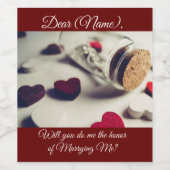 Marry Me Wein Flaschen Etiketten (Einzelnes Label)