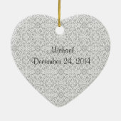 Marry Me White Keramik Verlobung Herzlich willkomm Keramik Ornament (Hinten)