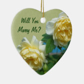 Marry Me Yellow Roses Verlobung Ornament (Rechts)