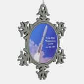 Mars 2020 Durchhaltebeginn Schneeflocken Zinn-Ornament (Links)