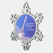 Mars 2020 Durchhaltebeginn Schneeflocken Zinn-Ornament (Rechts)