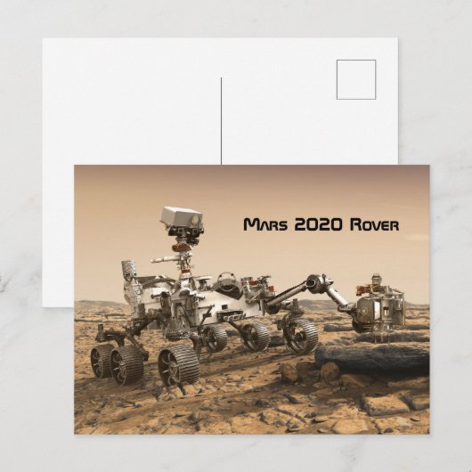 Mars 2020 Rover Postkarte (Vorne/Hinten)