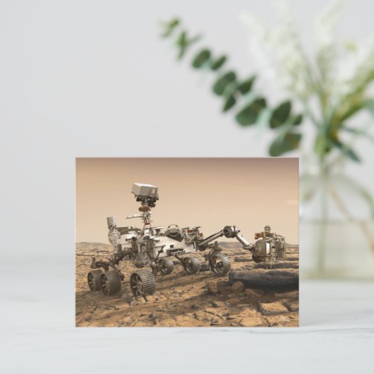 Mars 2020 Rover Postkarte (Stehend Vorderseite)