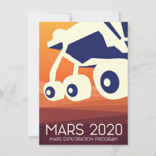 Mars 2020 Rover Raumkunst Einladung