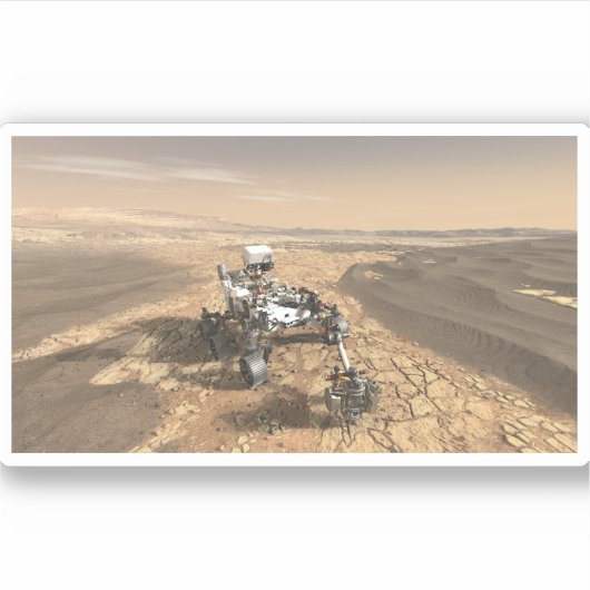 Mars 2020 rutschten auf der Oberfläche der Mars. Aufkleber (Vorderseite)