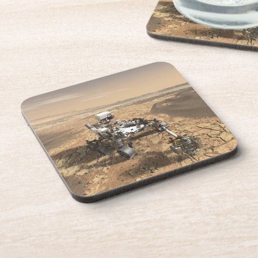 Mars 2020 rutschten auf der Oberfläche der Mars. Getränkeuntersetzer (Linke Seite)