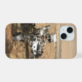 Mars 2020 rutschten auf der Oberfläche der Mars. iPhone 15 Hülle (Rückseite (Horizontal))