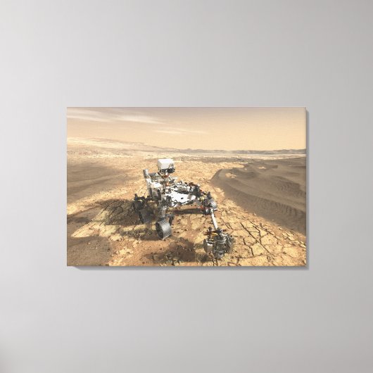 Mars 2020 rutschten auf der Oberfläche der Mars. Leinwanddruck (Vorderseite)