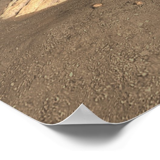 Mars 2020 rutschten auf der Oberfläche der Mars. Poster (Ecke)