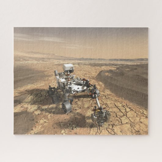 Mars 2020 rutschten auf der Oberfläche der Mars. Puzzle (Horizontal)