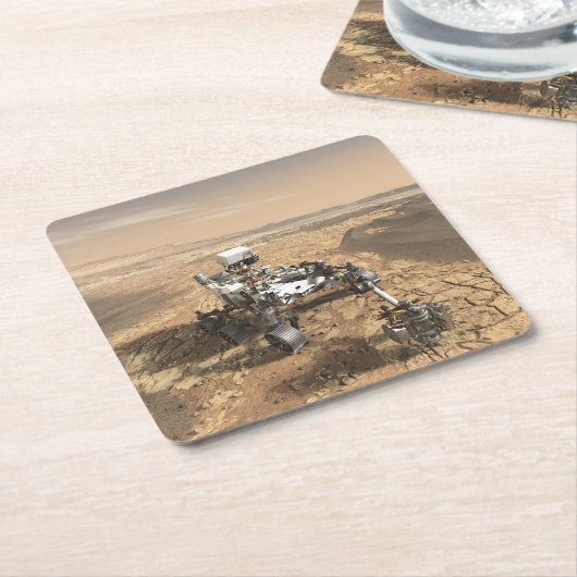 Mars 2020 rutschten auf der Oberfläche der Mars. Rechteckiger Pappuntersetzer (angewinkelt)