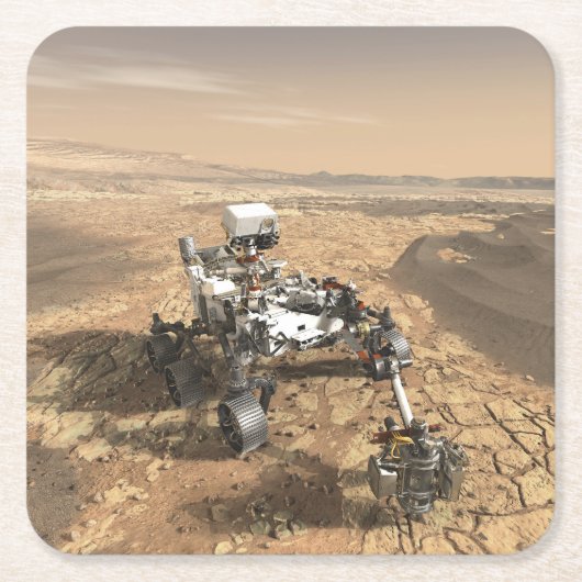 Mars 2020 rutschten auf der Oberfläche der Mars. Rechteckiger Pappuntersetzer (Vorderseite)