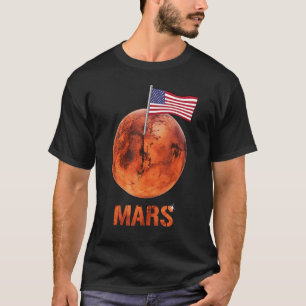 Mars 2021 Mars landen US-Flagge T-Shirt