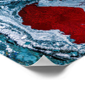 Mars abstraktes Plakat (Ecke)