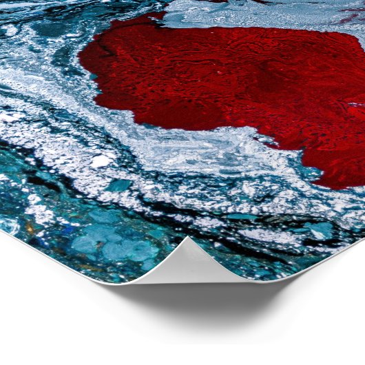 Mars abstraktes Plakat (Ecke)