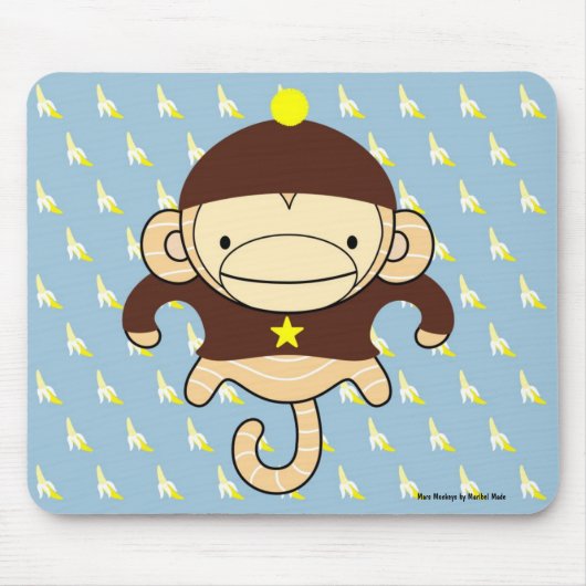 Mars-Affe-Bananen Mousepad - FRANKIE (Vorne)