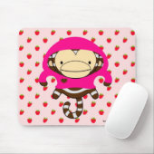 Mars-Affe-Erdbeeren Mousepad - LULU (Mit Mouse)