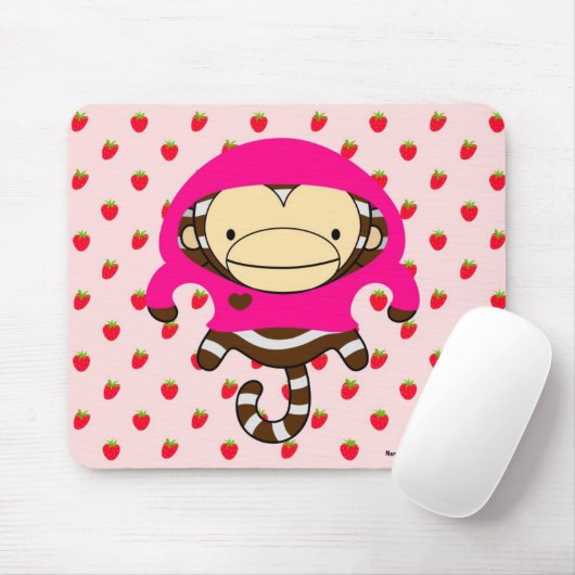 Mars-Affe-Erdbeeren Mousepad - LULU (Mit Mouse)