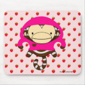 Mars-Affe-Erdbeeren Mousepad - LULU (Vorne)