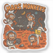 Mars Affen Aufkleber (Vorderseite)
