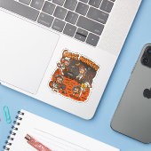Mars Affen Aufkleber (Laptop mit iPhone)
