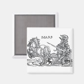 Mars Ares God of War Greco Roman Chariot Cartoon Magnet (Vorderseite/Rückseite)