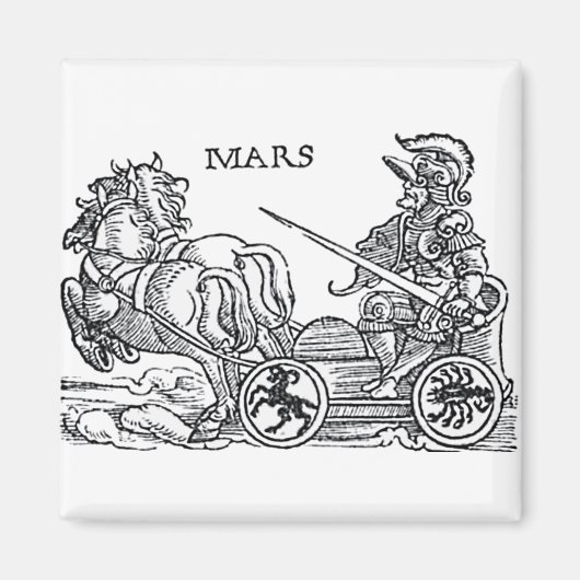 Mars Ares God of War Greco Roman Chariot Cartoon Magnet (Vorne)