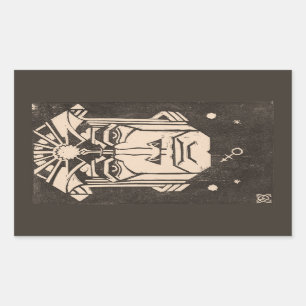 Mars Ares God of War Griechische Mythologie Black Rechteckiger Aufkleber